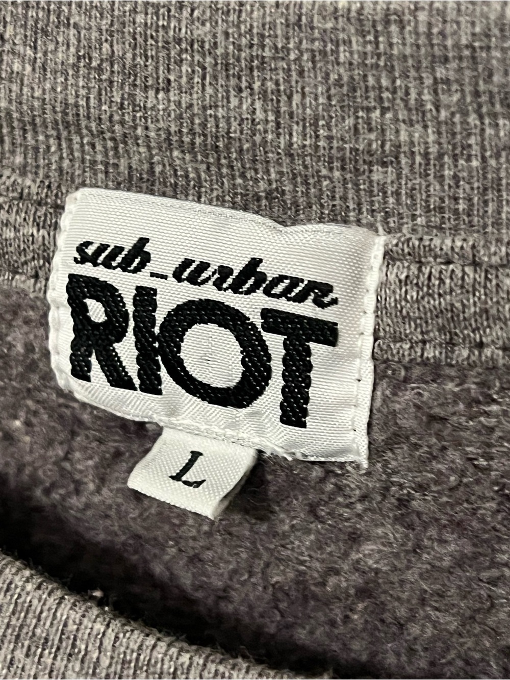 Sub Urban Riot Gray G Good Vibes Pullover Sweatshirt sz Large Crewneck - Picture 5 of 8